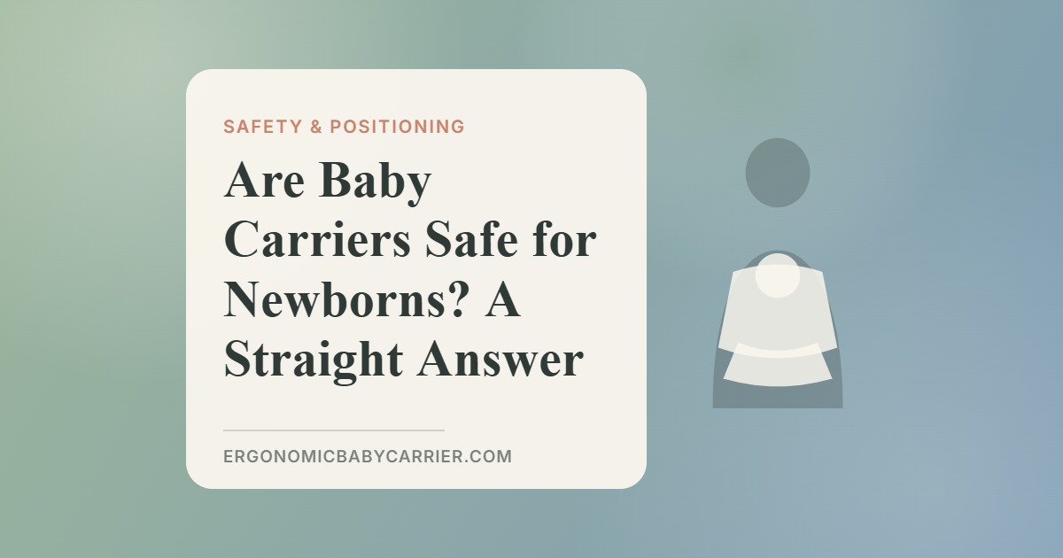 Are Baby Carriers Safe for Newborns? A Straight Answer — illustrated guide cover, Ergonomic Baby Carrier