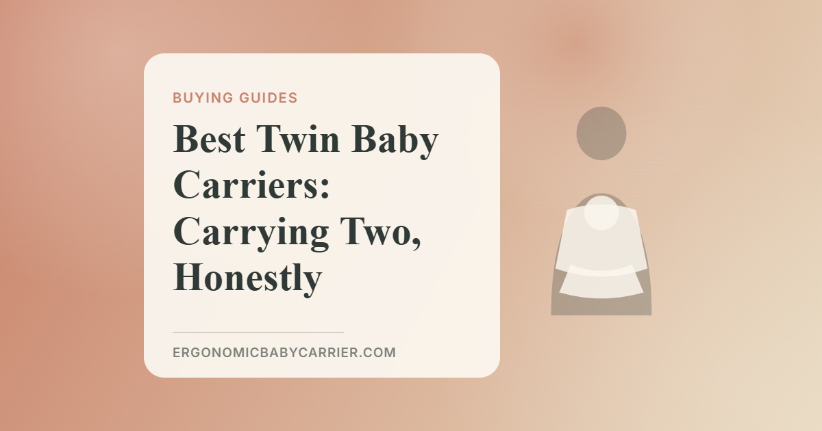 Best Twin Baby Carriers: Carrying Two, Honestly — illustrated guide cover, Ergonomic Baby Carrier